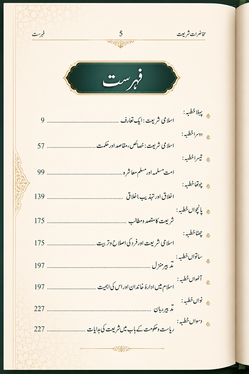 محاضراتِ شریعت |Lectures on Islamic Shariah: Principles, Ethics & Contemporary Guidance